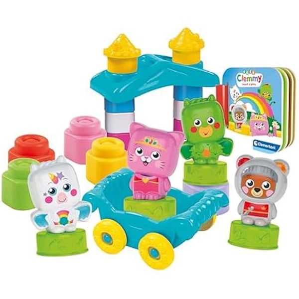 Clementoni - 17835 - Soft Clemmy - Baby Hero & Princess Set - Early Clemmy Building Set, Soft Clemmy Bricks,