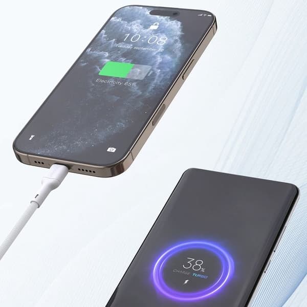 USB-C-kabel - DUDAO - L9C - 65 W - 1 m - Vit