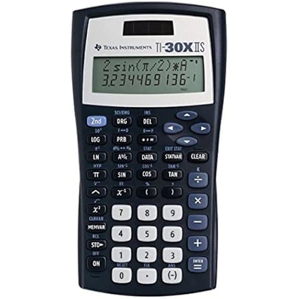 Texas Instruments TI-30 XIIS FC Skolräknare (två rader, sol- och batteridrift) Mörkblå Dunkelblau