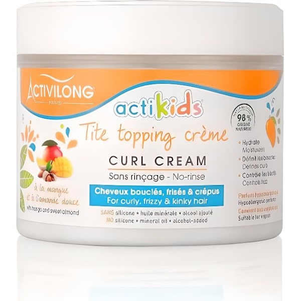 ACTIVILONG Tite Topping Crème Actikids Curl Cream - Mango och söt mandel - 300 ml