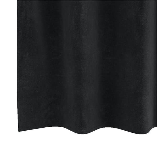 Draperier med ögla 2 st Sammet Svart