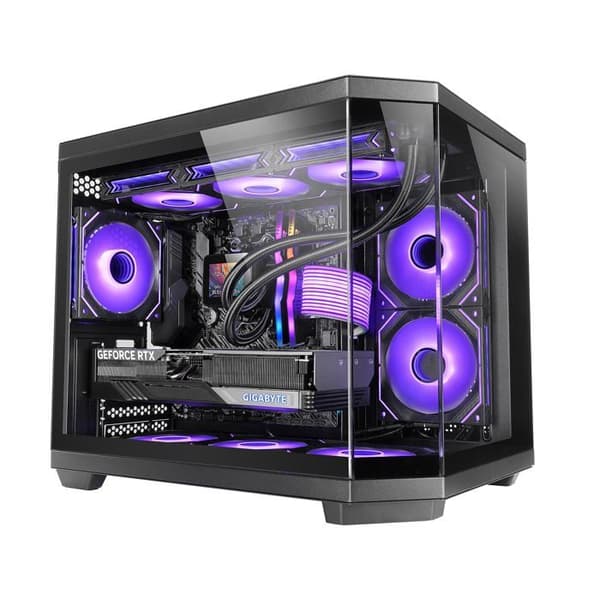 Mini Tower Chassi - MARS GAMING - MC-3TCorem - Svart - Glaspaneler - Micro ATX
