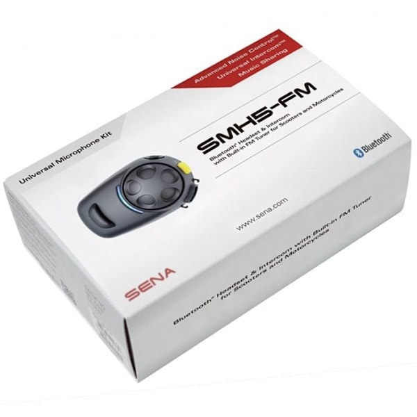 Sena bluetooth headset - SMH5D-FM-10 - Audio headset - Intercom med FM-radio Vit