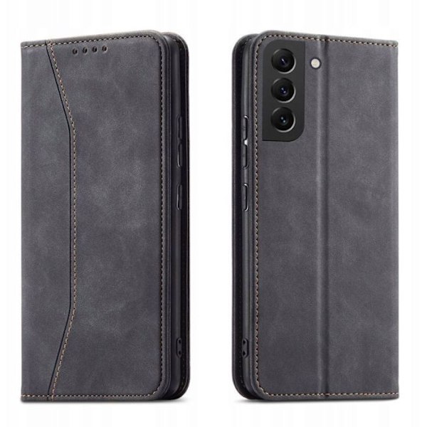 Hurtel magnetiskt fodral med fantasi för Samsung Galaxy S23+, med flip, plånbok, stativ, svart