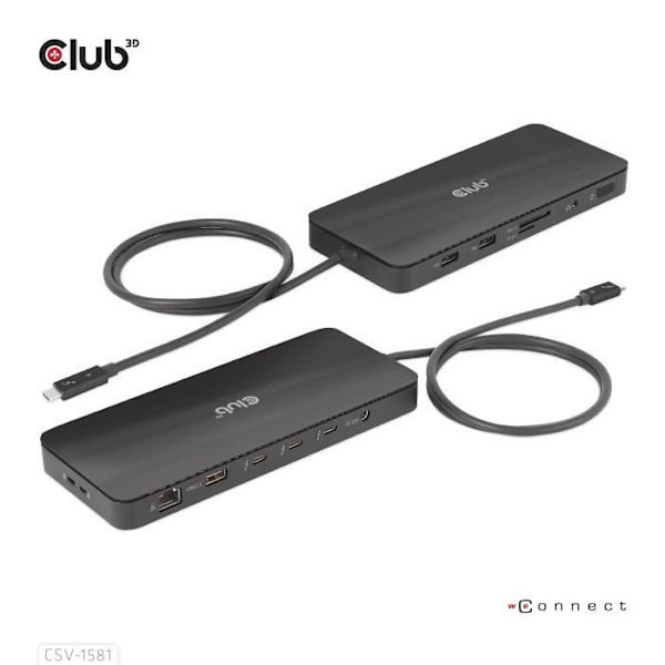 CLUB3D CSV-1581 THUNDERBOLT 4 DOCKINGSSTATION SVART