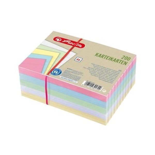 Avdelare - HERLITZ - 50041145 - Flerfärgad - A6 - 200 stycken - Fodrat papper