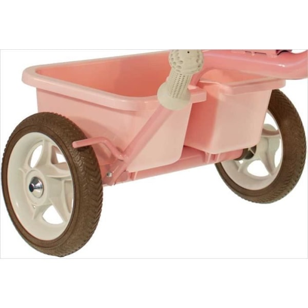 Trehjuling för barn - ITALTRIKE - Transporter Rose Garden - Metallram - Plasthylsa - Rosa