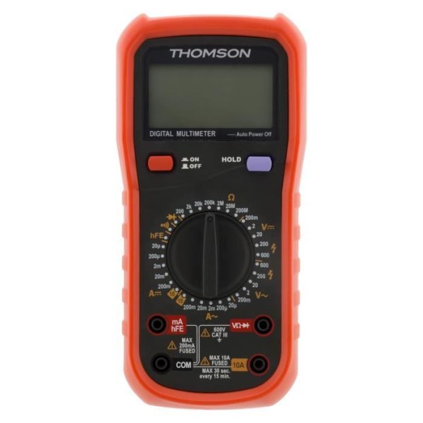 Anti-chock digital multimeter - THOMSON - 8 funktioner CAT III 600V