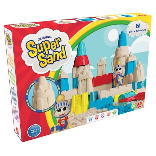 Super Sand Adventure Sandcastle - GOLIATH - Formar och färgad sand ingår Flerfärgad