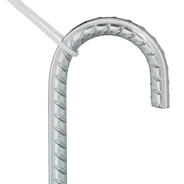 Relaxdays Sardiner camping XL, set med 4, tältfäste, extra långa, tillbehör, i stål, 38,5 cm, silverfärgad silver-