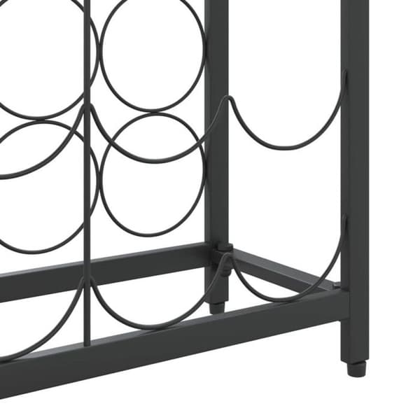 vidaXL vinställ för 45 flaskor Svart 54x18x100cm Smidesjärn 358367