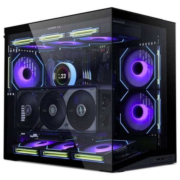 Mini-turné - LIAN LI - O11 Dynamic Mini V2 - Svart - GPU 400 mm - Ventilationskylare 160 mm