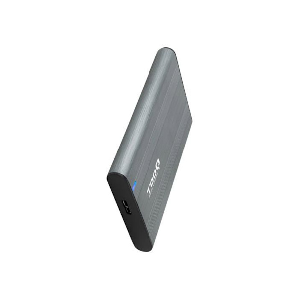Fodral - station för PC-komponent Tooq - TQE-2503G - Externt fodral för 2,5" hårddisk/SSD, grå färg