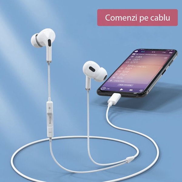 Hörlurar - Yesido - YH35 - Typ C - In-ear - Svettresistent Vit