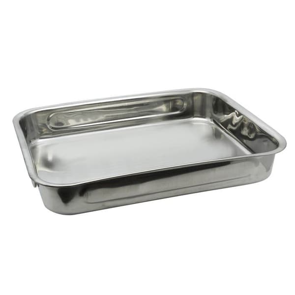 Rektangulär plåt i rostfritt stål 37 x 28 x 6 cm utomhus Elo Edition Red Grå