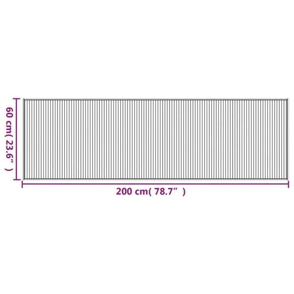 vidaXL Mörkbrun rektangulär matta 60x200 cm bambu, vardagsrumsmatta, köksmatta, rektangulär matta, matta av 376839
