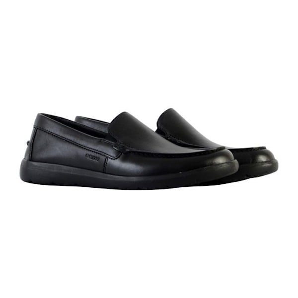 Geox Leitan Loafers för män - Svart läder - Exceptionell komfort Svart 42