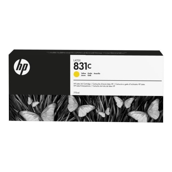 HP 831C 775ml gul originalbläckpatron för Latex 315, 315 Print and Cut Solution, 335, 335 Print and Cut Solution,...