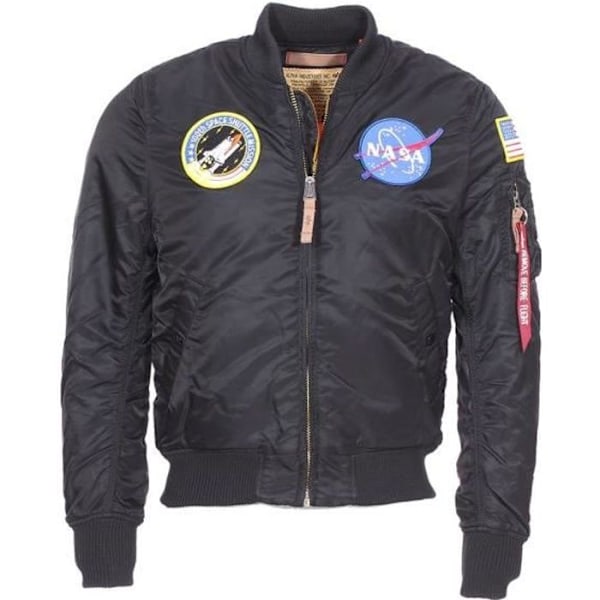Blouson - Alpha Industries - Svart - Nylon - Orange foder - Herr Svart S