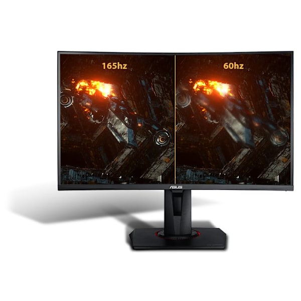 ASUS TUF Gaming VG27WQ - LED-skärm - böjd - 27" - 2560 x 1440 WQHD @ 165 Hz - VA - 400 cd/m² - 3000:1 Svart