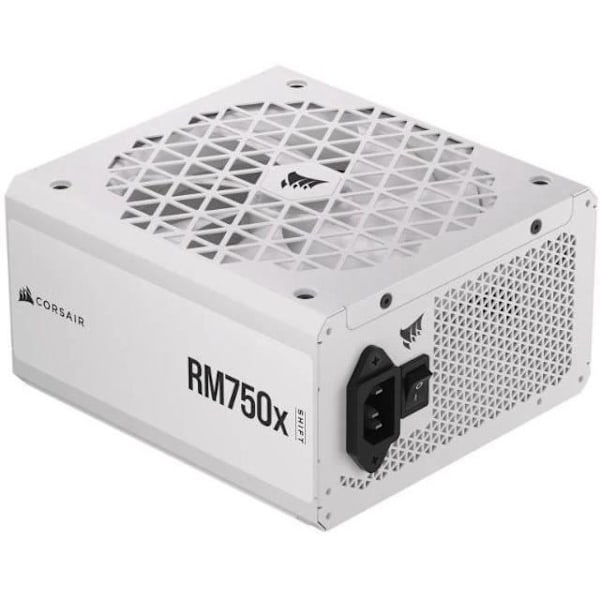 CORSAIR - Strömförsörjningsenhet - RM750x Shift White Cybenetics - Helt modulär ATX - Gold 80 Plus certifierad - 750 watt