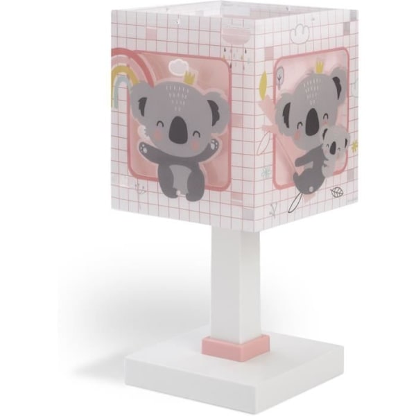 Dalber - Sänglampa för barn - Koala - Koala motiv, L 15 cm, H 30 cm, Rosa Rosa