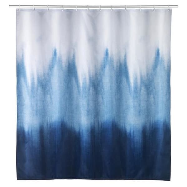 Duschdraperi - WENKO - Alara - 100% återvunnen polyester - 180 x 200 cm - Blå Blå