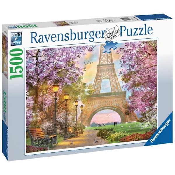 Ravensburger 1500 bitars pussel - Love in Paris - För pusselentusiaster