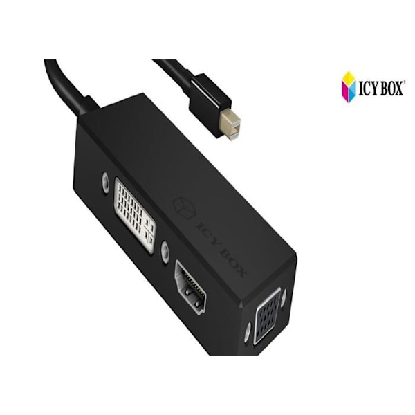 Videokonverter - ICY BOX - IB-AC1032 - Mini DisplayPort - DVI, HDMI, VGA - Svart
