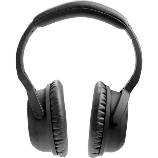 LINDY LH500XW Hi-Fi Bluetooth On-Ear-hörlurar, trådanslutna svarta brusreducerande headset, volymjusterbar, Co