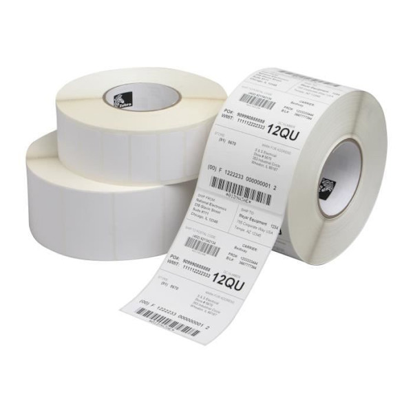 Zebra Z-Perform 1000T - Etiketter - papper - akryl permanent lim - obestruket - vit