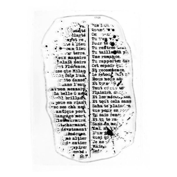 Transparent stämpel - Florilèges Design - Kapsel Mars 2018 - Prickigt text - 5 cm x 7.5 cm - UV-beständig