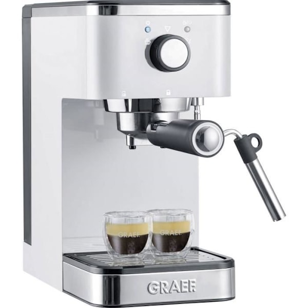 Graef Salita ES401EU vit espressomaskin - Malet kaffe - Espresso - 15 bar