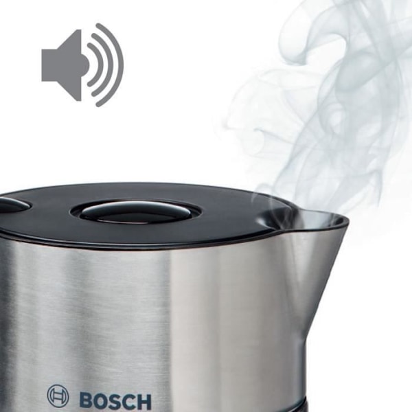 Styline elektrisk vattenkokare - BOSCH - TWK8613P - 1,5L - 2400W - Håll värmen - Anti-kalk - Svart