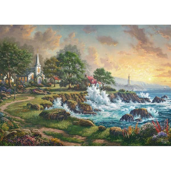 Pussel 1000 bitar - SCHMIDT SPIELE - Thomas Kinkade Studios - Tillflykt vid havet - 1000 bitar