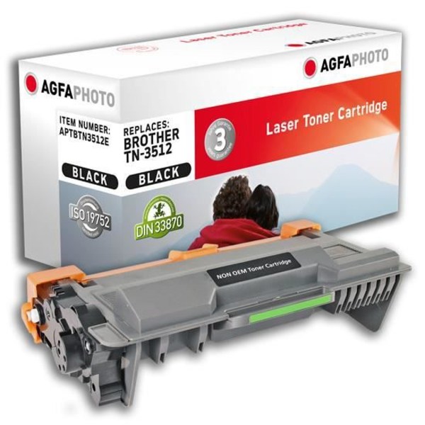 AgfaPhoto APTBTN3512E, Lasertoner, 12000 sidor, Svart, 1 st.