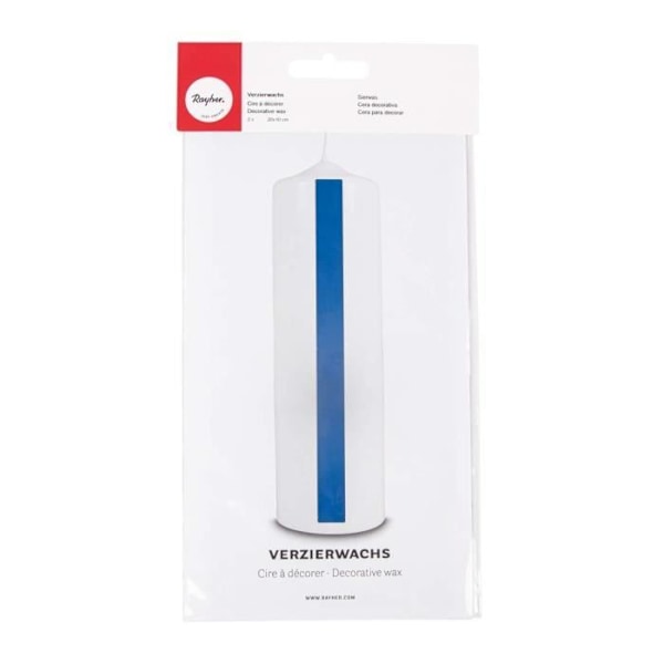 Skärm vax - RAYHER - 3103709 - Paket om 2 - 20 x 10 cm - Färg Blå
