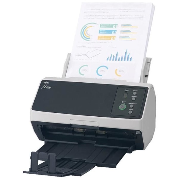 Fujitsu fi-8150 A4 dokumentskanner 600 x 600 dpi 50 sidor - minut USB 3.2 (1:a generationen) (USB 3.0), LAN (10-100-1000 M