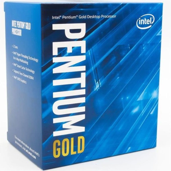 Intel Pentium Gold G-6400-processor (BX80701G6400) Uttag LGA1200 (Intel 400-serie chipset) 58W