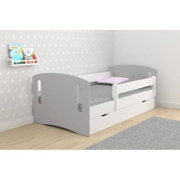 Kocot Kids Bed CLASSIC mix 2, grå, utan låda, utan madrass 180/80 - 5903282044364