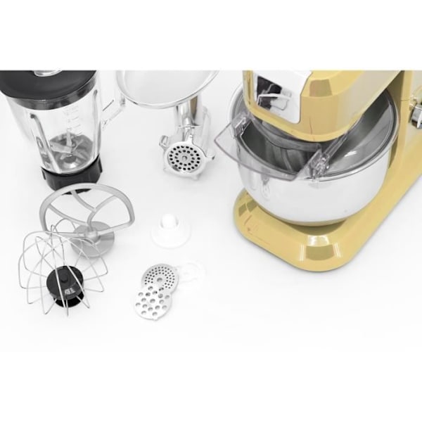 Multifunktionsrobot - Harper - Köksmaskin - 700W - 4,5L skål i rostfritt stål - 1,5L mixer