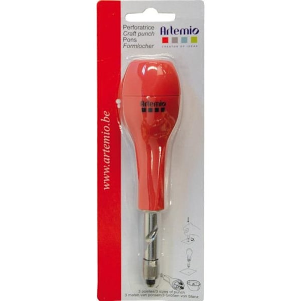 Punch - ARTEMIO - Craft Punch - 3 spetsar - 2,3,4 mm - Ergonomisk 15 cm
