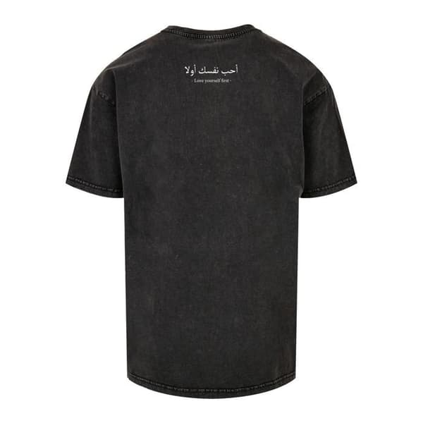 T-shirt blekt Merchcode Love Yourself First Acid Oversized svart XS