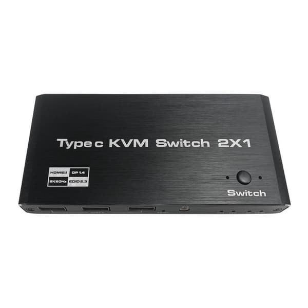KVM-switch USB-C med 2 portar 8K@60Hz 4K@120Hz
