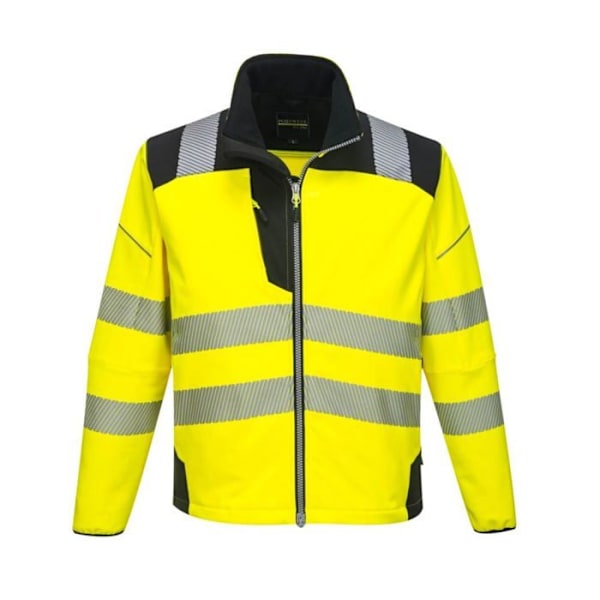 Högsynlighets softshell regnjacka Portwest VISION - Gul / Svart Gul svart M
