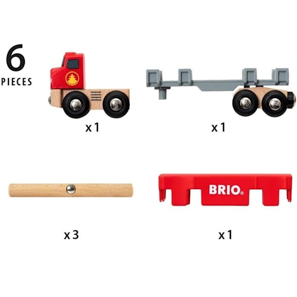 Ravensburger Trätransportbil - Röd - Trä - 223x40x133 mm Röd