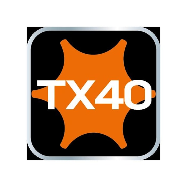 TORX TX40-huvud på 1/4" hylsa, kort, 37 mm