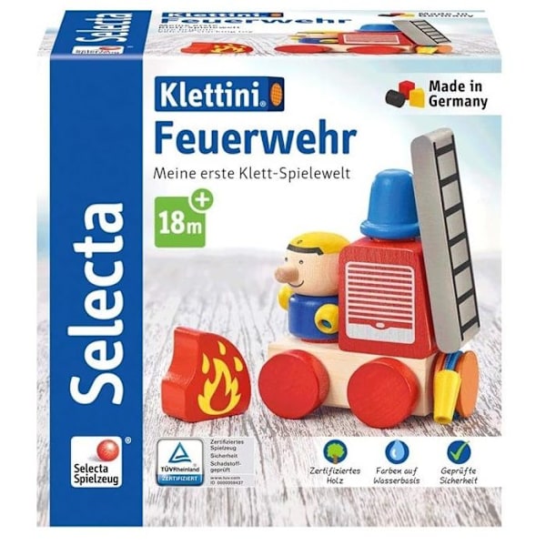 Selecta Klettini Firefighter Scratch 7 delar flerfärgad - 62077 Röd