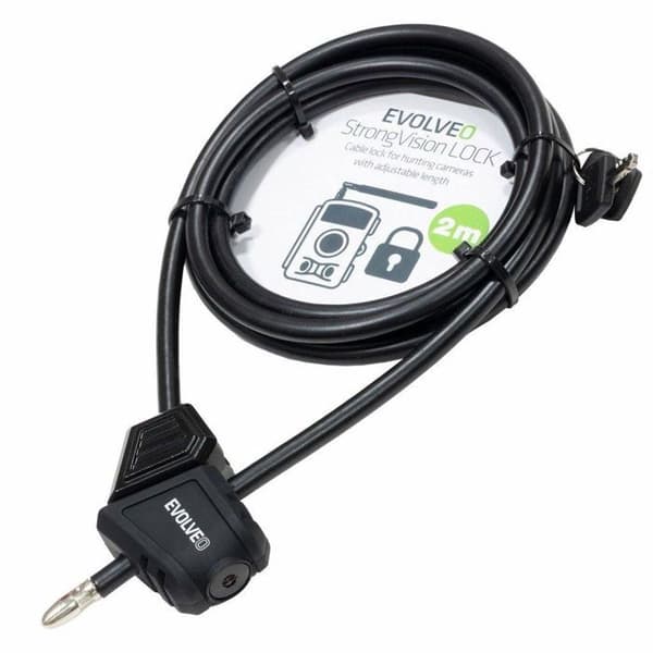 EVOLVEO StrongVision LOCK, justerbar låskabel 8mm x 2m