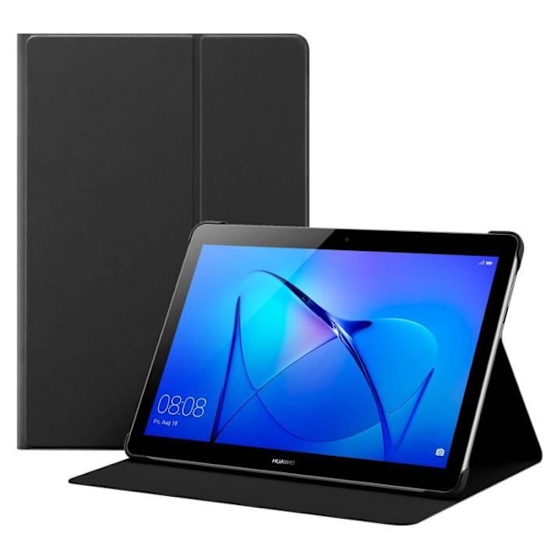 Housse - Huawei - MediaPad T3 10 - Flip Cover - Svart - Ställfunktion Svart